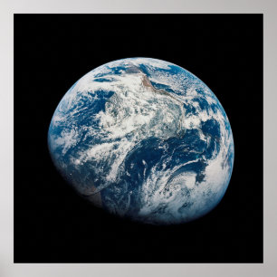 Die Erde wurde aus dem Aollo 8 Raumfahrzeug genomm Poster