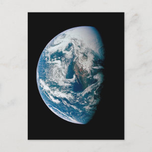 Die Erde wurde aus dem Apollo 13 Raumfahrzeug geno Postkarte