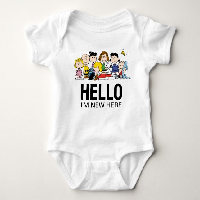 Die Erdnussbande | Babydusche |'m New Here Baby Strampler (Vorderseite)