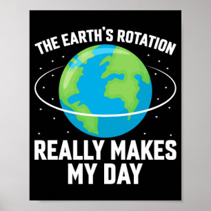 Die Erdrotation Macht Meinen Tag Spaß Wissenschaft Poster