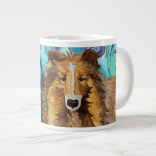 Die erfinderische Collie des Psychedelic Hund Para Jumbo-Tasse