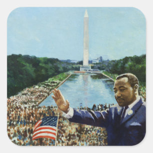 Die Erinnerungsrede 2001 Quadratischer Aufkleber