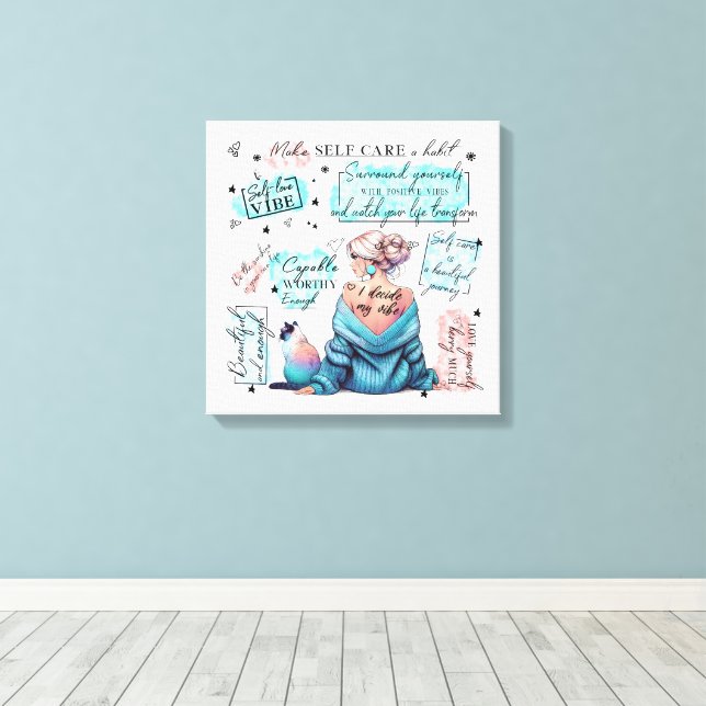 Die Ermächtigung der Frau Inspiriere positive Beja Leinwanddruck (Insitu (Holzboden))