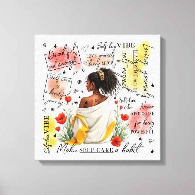 Die Ermächtigung der Frau Inspiriere positive Beja Leinwanddruck (Vorderseite)