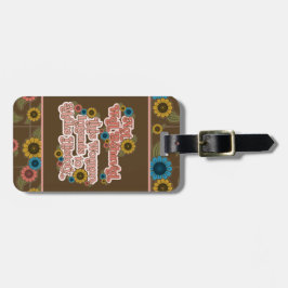 Die Ermächtigung der Frau Retro 60er und 70er Flor Gepäckanhänger