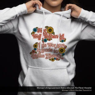 Die Ermächtigung der Frau Retro 60er und 70er Flor Hoodie
