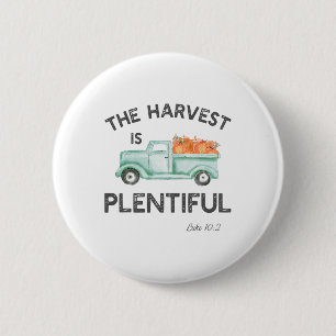 Die Ernte ist reichlich Christlicher Herbst Herbst Button