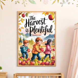 Die Ernte ist reichlich Christliches Kinderzimmer  Poster