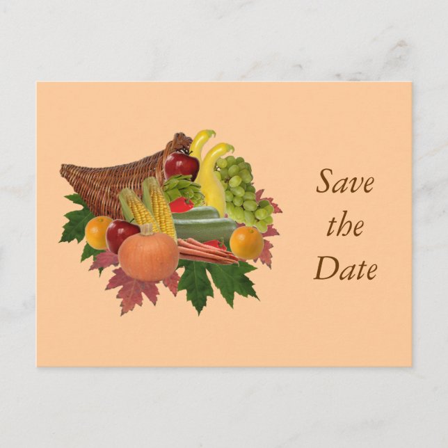 Die Ernte Save the Date Postkarte (Vorderseite)