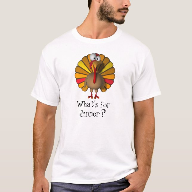 Die Erntedank-Türkei-T-Shirt, was für Abendessen T-Shirt (Vorderseite)