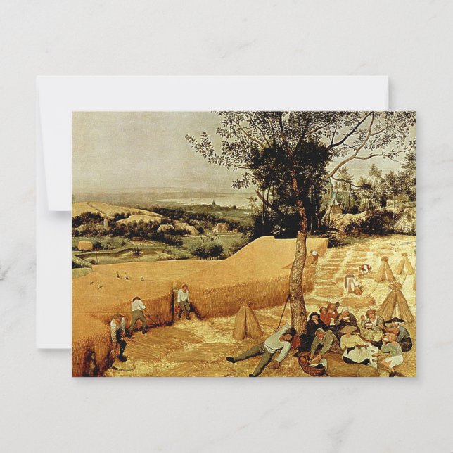 Die Erntemaschinen Pieter Bruegels (1565) Einladung (Vorderseite)