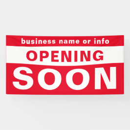 Die Eröffnung bald Business Red White Outdoor Bann Banner