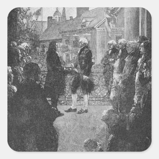 Die Eröffnung Quadratischer Aufkleber (Vorderseite)