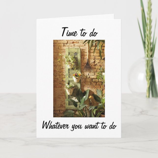 DIE ERSTATTUNG IST ZEIT FÜR SIE ZU TUN, WAS AUCH I KARTE (Vorderseite)