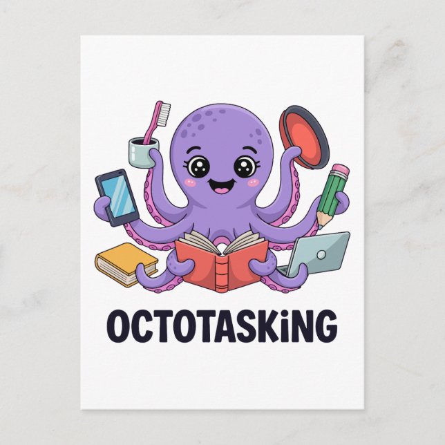 Die erstaunliche Kreatur im Multitasking-Modus Postkarte (Vorderseite)