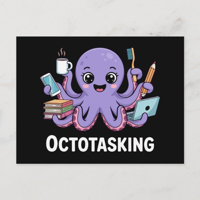 Die erstaunliche Kreatur im Multitasking-Modus Postkarte (Vorderseite)
