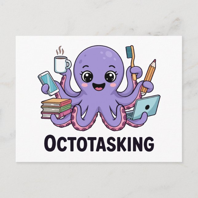 Die erstaunliche Kreatur im Multitasking-Modus Postkarte (Vorderseite)