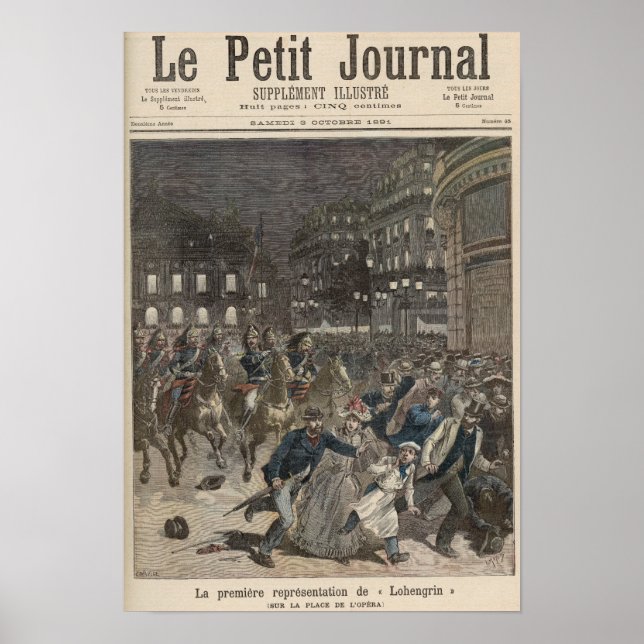Die erste Aufführung von Lohengrin Poster (Vorne)