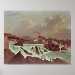 Die erste Baumwollspinnerei in Amerika Poster