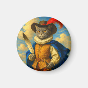 Die erste Blende des Königs   Ein Musketeer Cat Eh Magnet