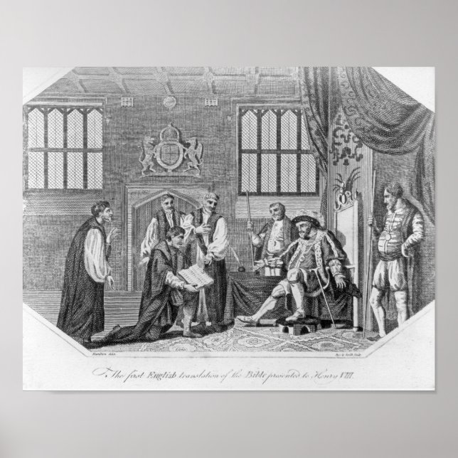 Die erste englische Übersetzung der Bibel Poster (Vorne)