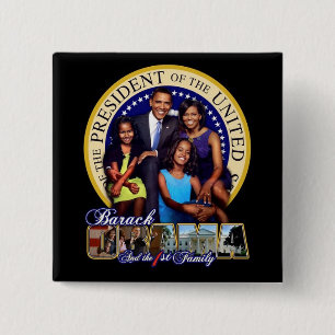 Die erste Familie der Obamas Button