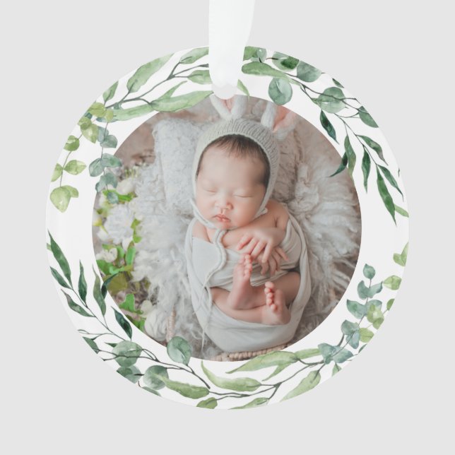 Die erste grüne Pflanze für Baby Ornament (Vorderseite)