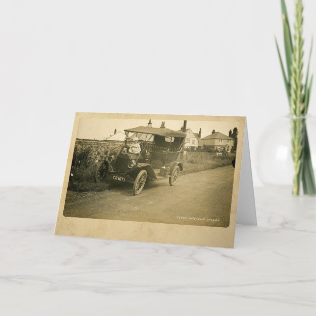 Die erste Grußkarte für die Fahrstunde Karte (Vorderseite)