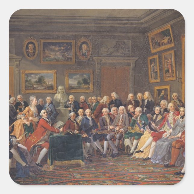 Die erste Lesung bei Mme Quadratischer Aufkleber (Vorderseite)