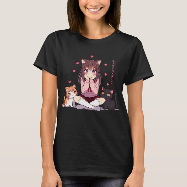 Die erste Liebe der japanischen Anime Girl One T-Shirt (Vorderseite)