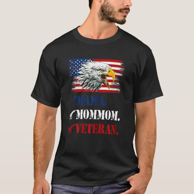 Die erste Mama-Amerikanischer Adlerflagge F T-Shirt (Vorderseite)