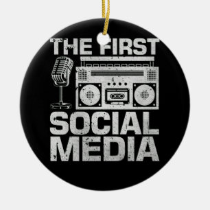 Die erste Radio Amateur Radio Opp der Social Media Keramik Ornament