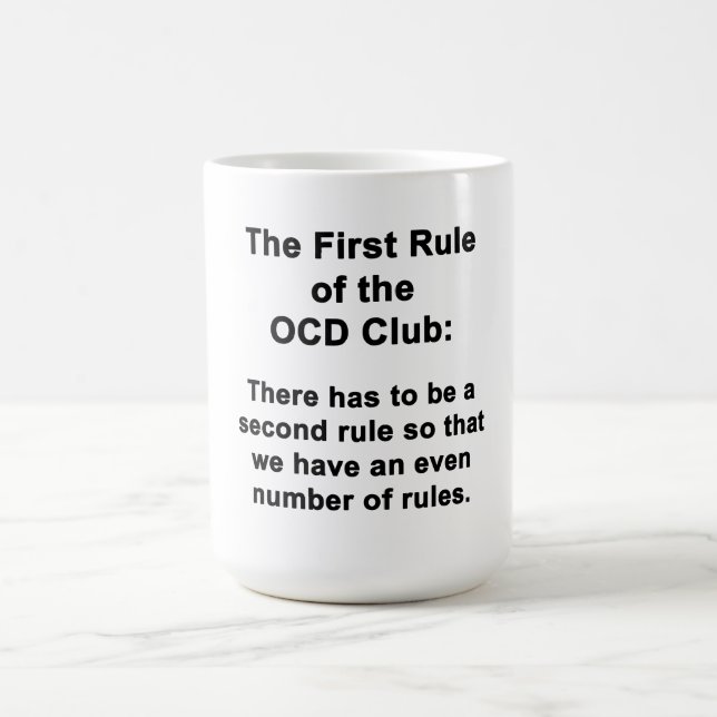 Die erste Regel des OCD Vereins Tasse (Mittel)