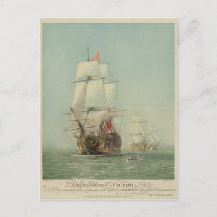 Die erste Reise der H.M.S. Sieg 1778 Postkarte