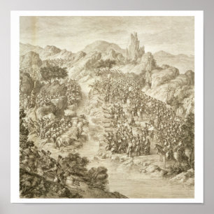 Die erste Schlacht zwischen der chinesischen Armee Poster