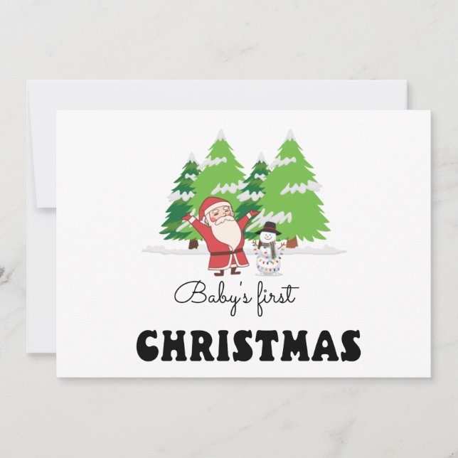 Die erste Weihnacht des Babys Feiertagskarte (Vorderseite)