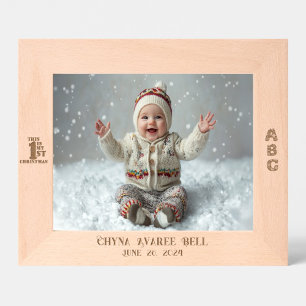 Die erste Weihnacht des Babys Geätzte Rahmen