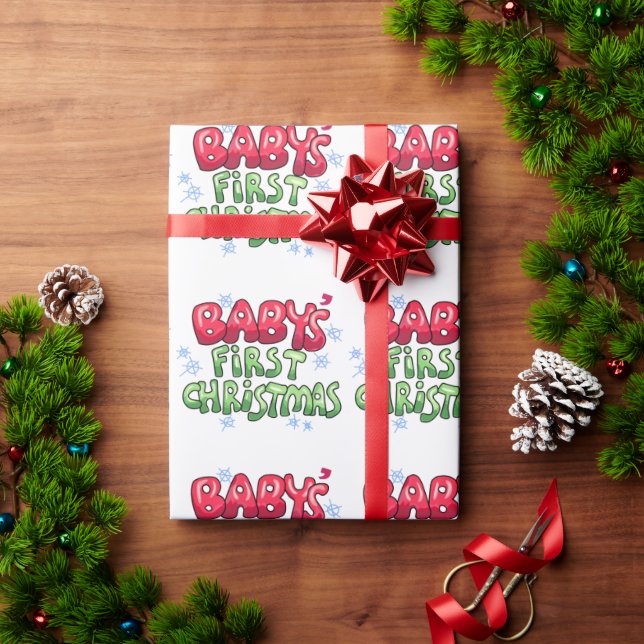 Die erste Weihnacht des Babys Geschenkpapier (Feiertagsgeschenk)