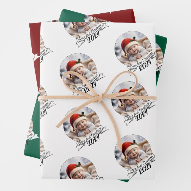 Die erste Weihnacht des Babys Geschenkpapier Set (Beispiel)