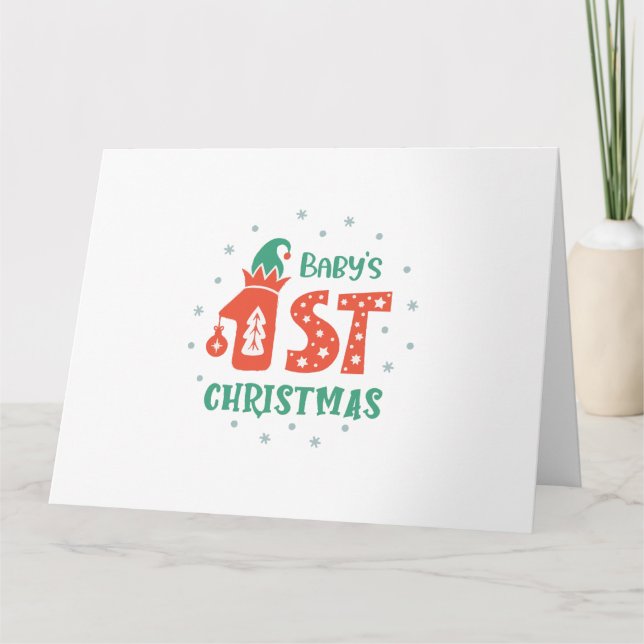 Die erste Weihnacht des Babys Karte (Vorderseite)