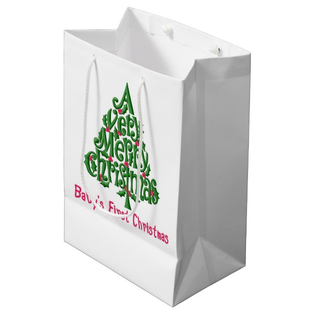Die erste Weihnacht des Babys Mittlere Geschenktüte (Vorderseite Schrägansicht)