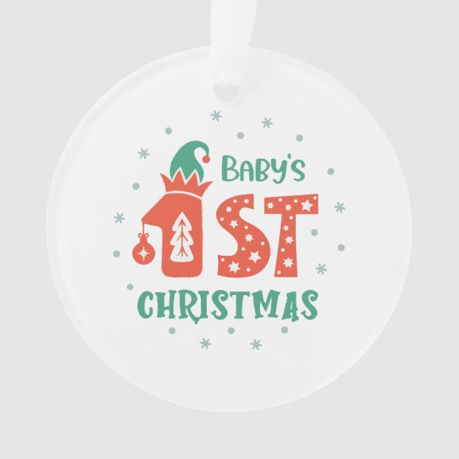 Die erste Weihnacht des Babys Ornament (Vorderseite)
