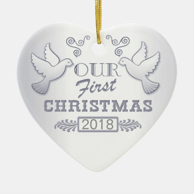 Die erste Weihnachtsfeier der Keramik Keramikornament (Vorne)