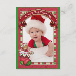 Die erste Weihnachtsfotokarte des Babys - SRF Einladung