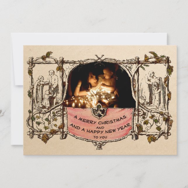 Die erste Weihnachtskarte (1873) Feiertagskarte (Vorderseite)