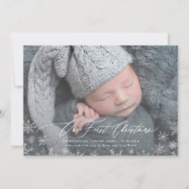 Die erste Weihnachtskarte des Babys Feiertagskarte