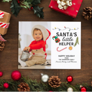 Die erste Weihnachtskarte des Babys - Moderne Nied Feiertagspostkarte