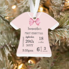 Die erste Weihnachtszeit des Babys mit Foto Ornament