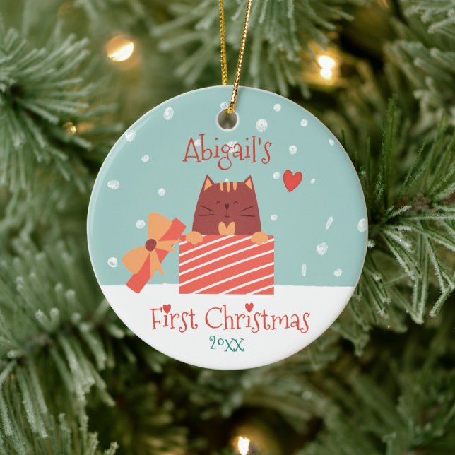 Die erste Weihnachtszeit des Babys - Niedliche Bab Keramik Ornament (Baum)