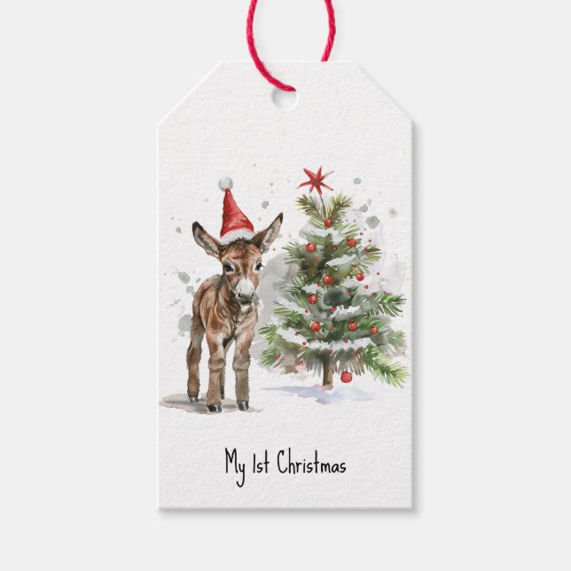 Die erste Weihnachtszeit des süßen Donkey, Brauch Geschenkanhänger (Vorderseite)